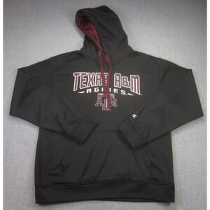 Texas A&M Aggies Hoodie Mens Medium Black Champion Athleticwear NCAA Sweatshirt